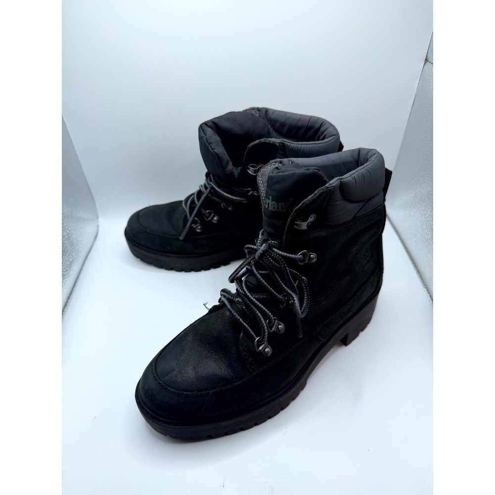 Timberland Courmayeur Valley A2EZ8 Womens 7 Bootie Black‎ Leather Ankle Boots